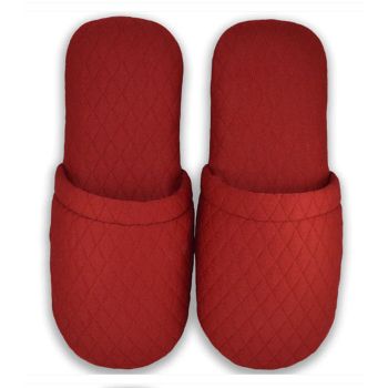 Super Bouncy Matelasse Burgundy Red Slippers