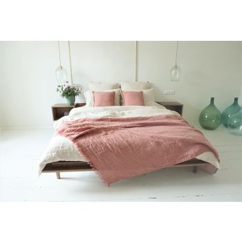 Ivory linen duvet cover, 200x200 cm. 