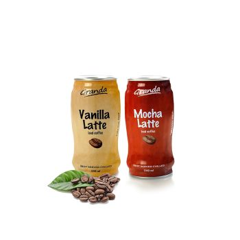 GRANDA iced coffee drinks: Vanilla late, Mocha Latte 