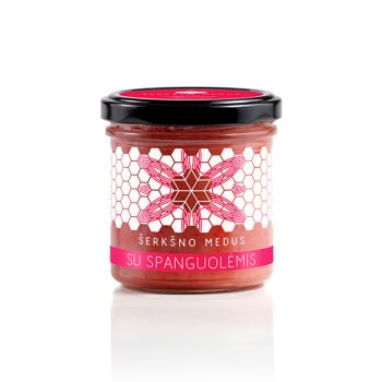 Raw Honey with Cranberries 7.05 oz Jar