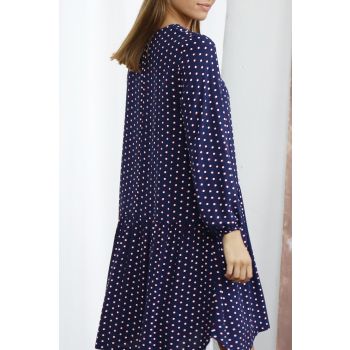 Navy Print Dress Melodie 