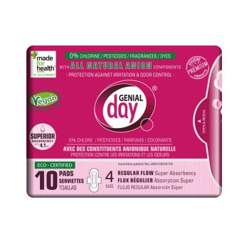 Regular Flow Pads with Anion strip, Eco-certified