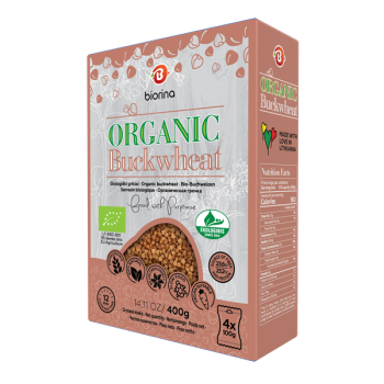 Organic Buckwheat (cooking bags 4 x 100g) (roasted)