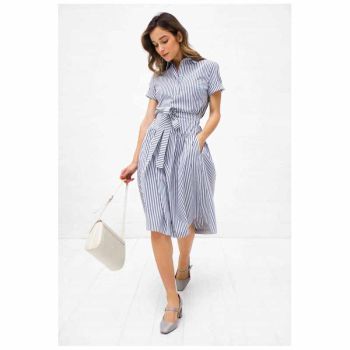 Grey Stripped Dress Sara 