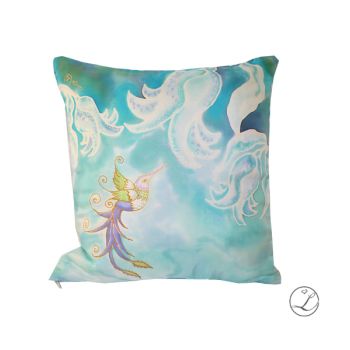 Hand painted SILK pillow cover /2-Life