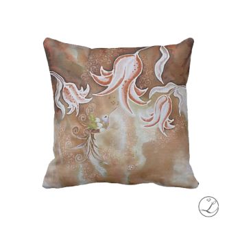 Hand painted SILK pillow cover /1-Life