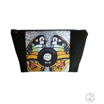 Hand Painted Silk makeup bag - I AM BEAUTIFUL 