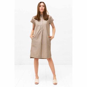 Mustard Striped Dress Tori  